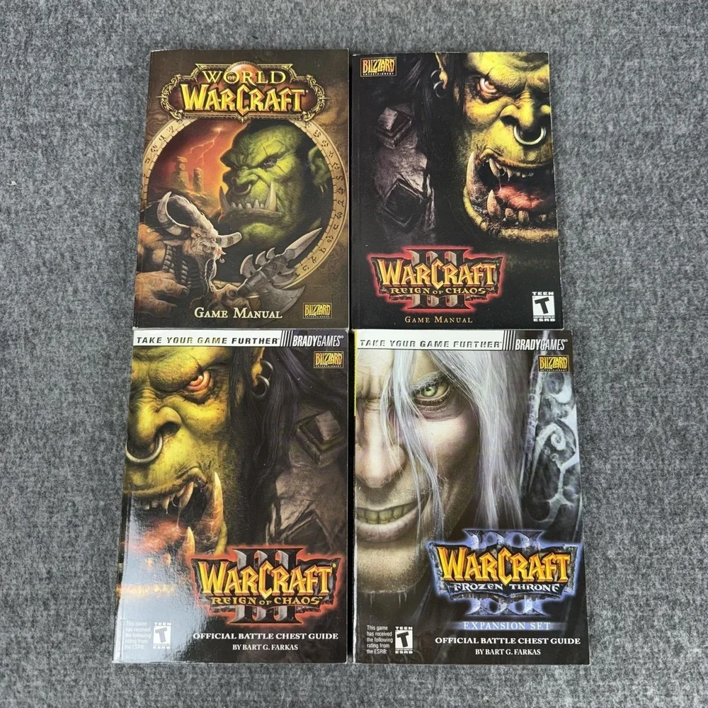 Vintage Warcraft III Battle Chest PC Mac CD-ROM Game Set Manuals Guides Blizzard